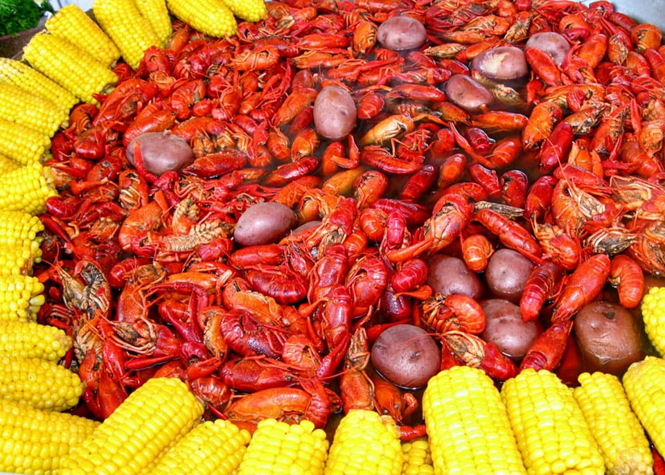 Crawfish and corn