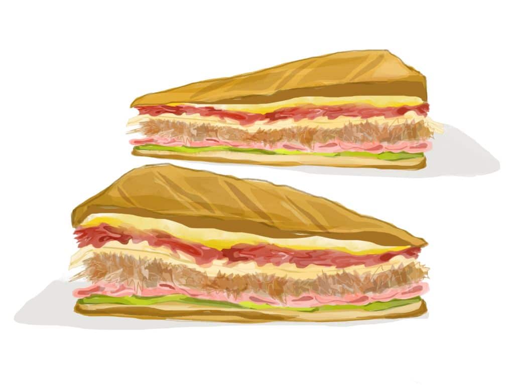 Cuban sandwich illustration