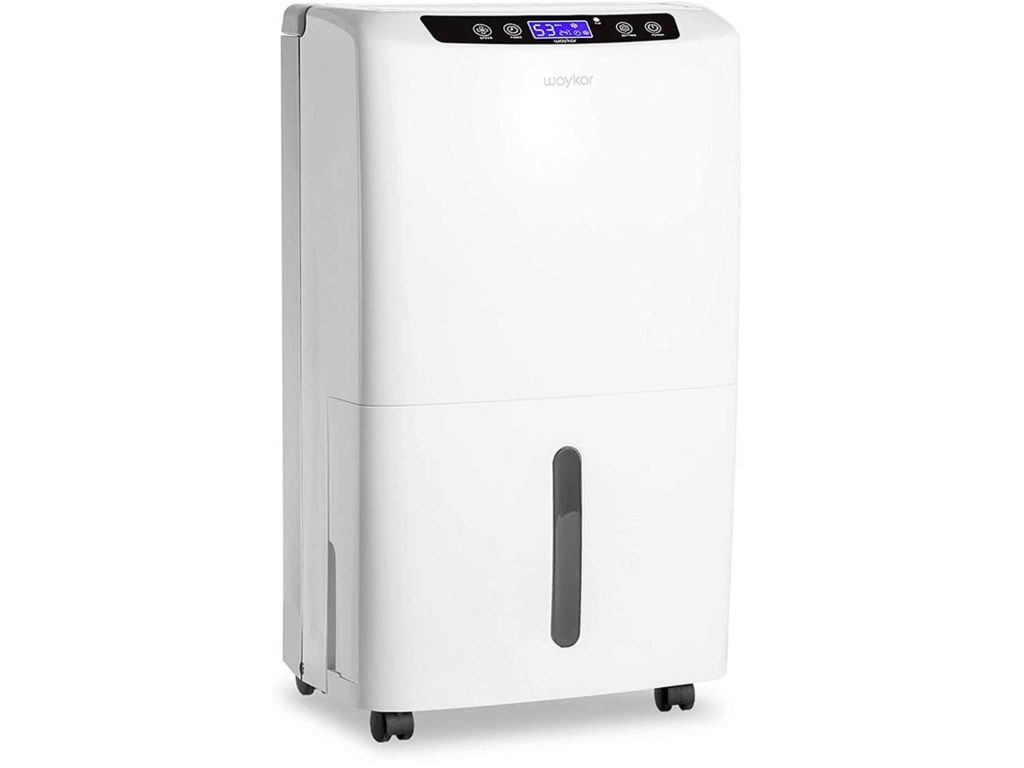 Waykar 40 Pint Dehumidifier for Home and Basements in Spaces up to 2000 Sq Ft, Auto or Manual Drain