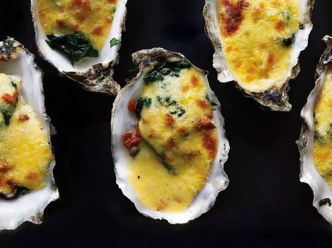 oysters, broiled oysters