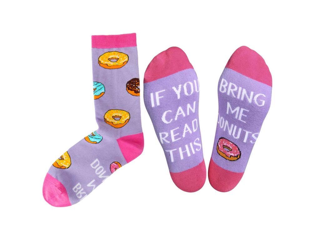 Zmart Women's If You Can Read This Funny Saying Socks Bring Me Taco Donuts Beer Wine Coffee Tea Gifts Socks