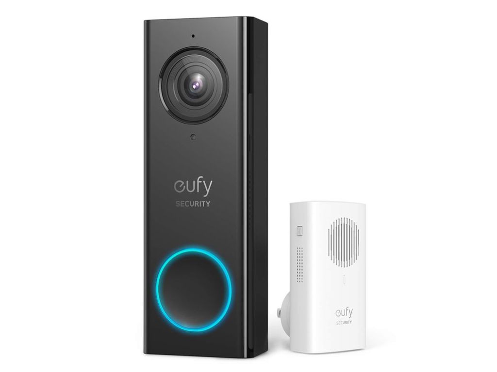 eufy Security, Wi-Fi Video Doorbell, 2K Resolution, No Monthly Fees, Secure Local Storage,Human Detection, 2-Way Audio, Free Wireless Chime-Requires Existing Doorbell Wires