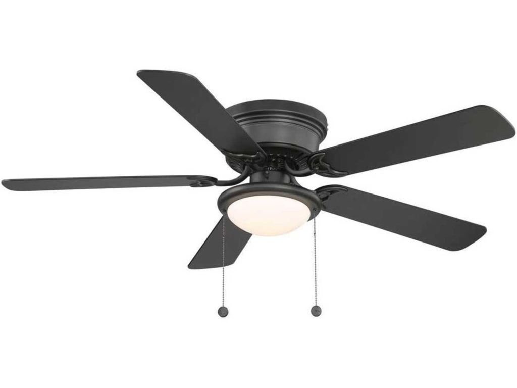 Hugger 52 Inch LED Indoor Black Ceiling Fan AL383LEDBK