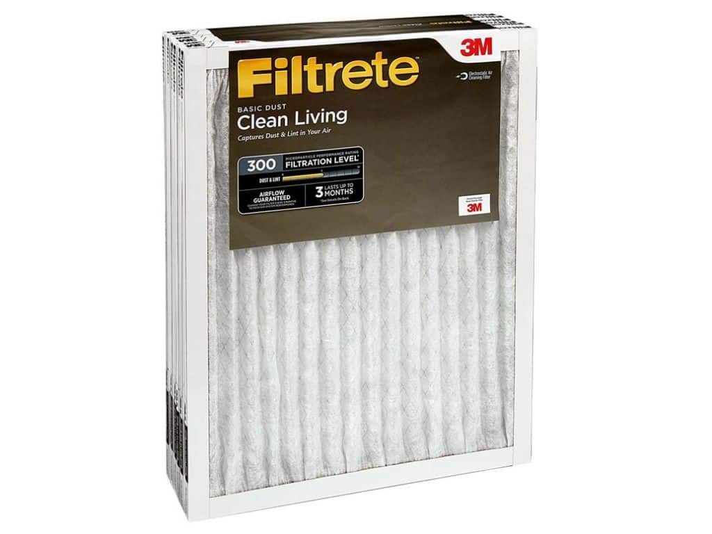 Filtrete MPR 300 20x20x1 AC Furnace Air Filter, Clean Living Basic Dust, 6-Pack