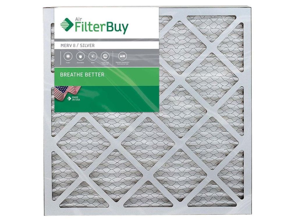 FilterBuy 20x20x1, Pleated HVAC AC Furnace Air Filter, MERV 8, AFB Silver, 4-Pack