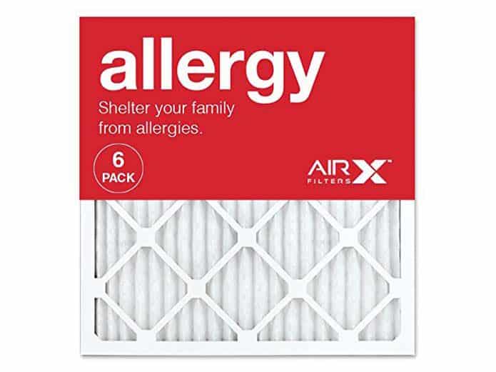 AIRx ALLERGY 20x20x1 MERV 11 Pleated Air Filter - Made in the USA - Box of 6