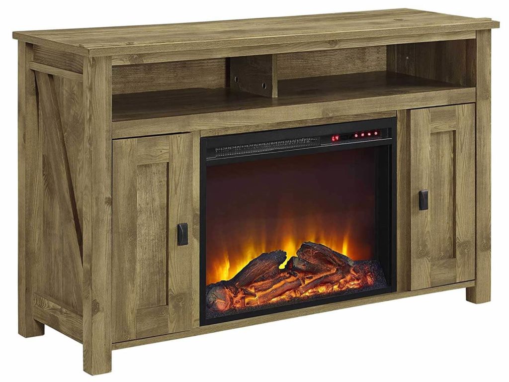 Ameriwood Home Farmington Electric Fireplace TV Console for TVs up to 50", Natural
