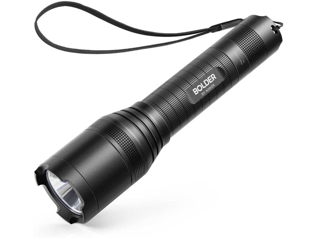 Anker Rechargeable Bolder LC90 LED Flashlight, Pocket-Sized Torch with Super Bright 900 Lumens CREE LED, IPX5 Water-Resistant, Zoomable, 5 Light Modes, 18650 Battery Included