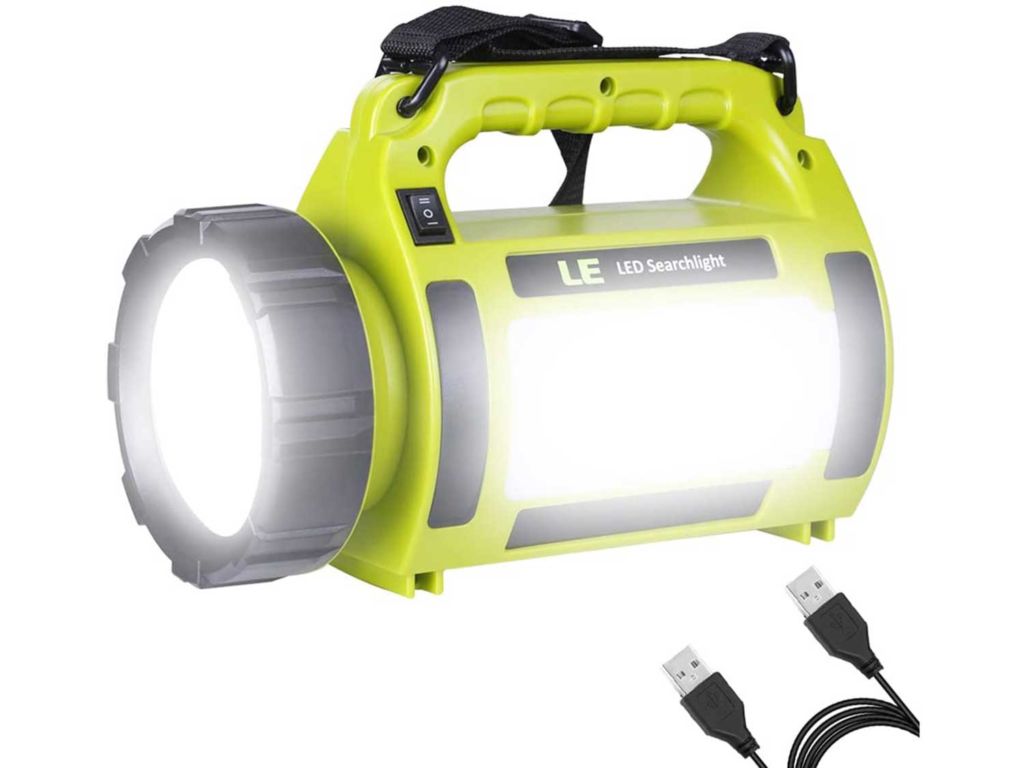 LE Rechargeable LED Camping Lantern, 1000LM, 5 Light Modes, 3600mAh Power Bank, IPX4 Waterproof, Perfect Lantern Flashlight for Hurricane Emergency, Hiking, Home and More, USB Cable Included