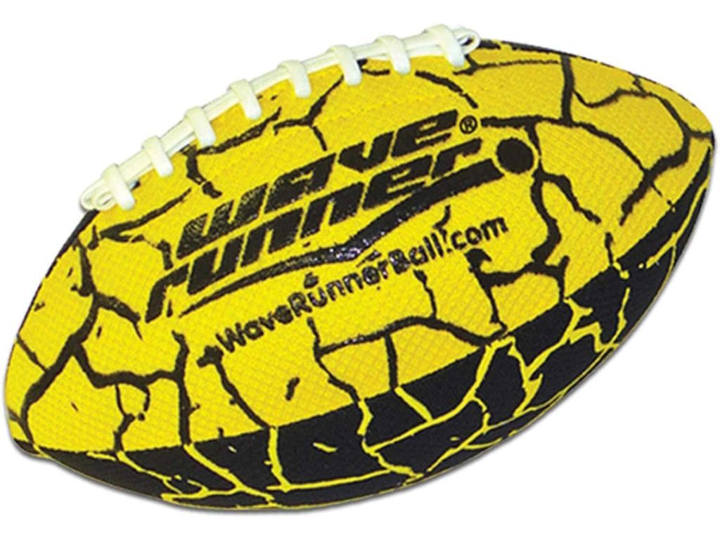 Wave Runner Grip It Waterproof Football- Size 9.25 Inches with Sure-Grip Technology | Let's Play Football in The Water! (Random Color)