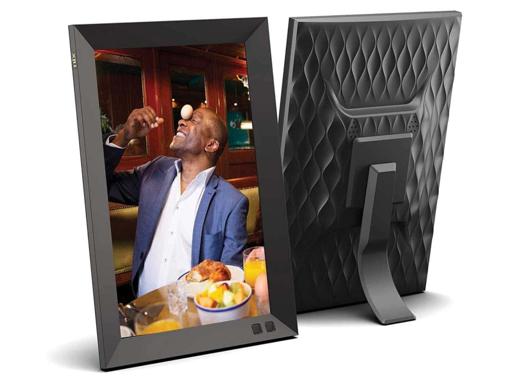 NIX 10.1 Inch Digital Picture Frame - Portrait or Landscape Stand, HD Resolution, Auto-Rotate, Remote Control - Mix Photos and Videos in The Same Slideshow