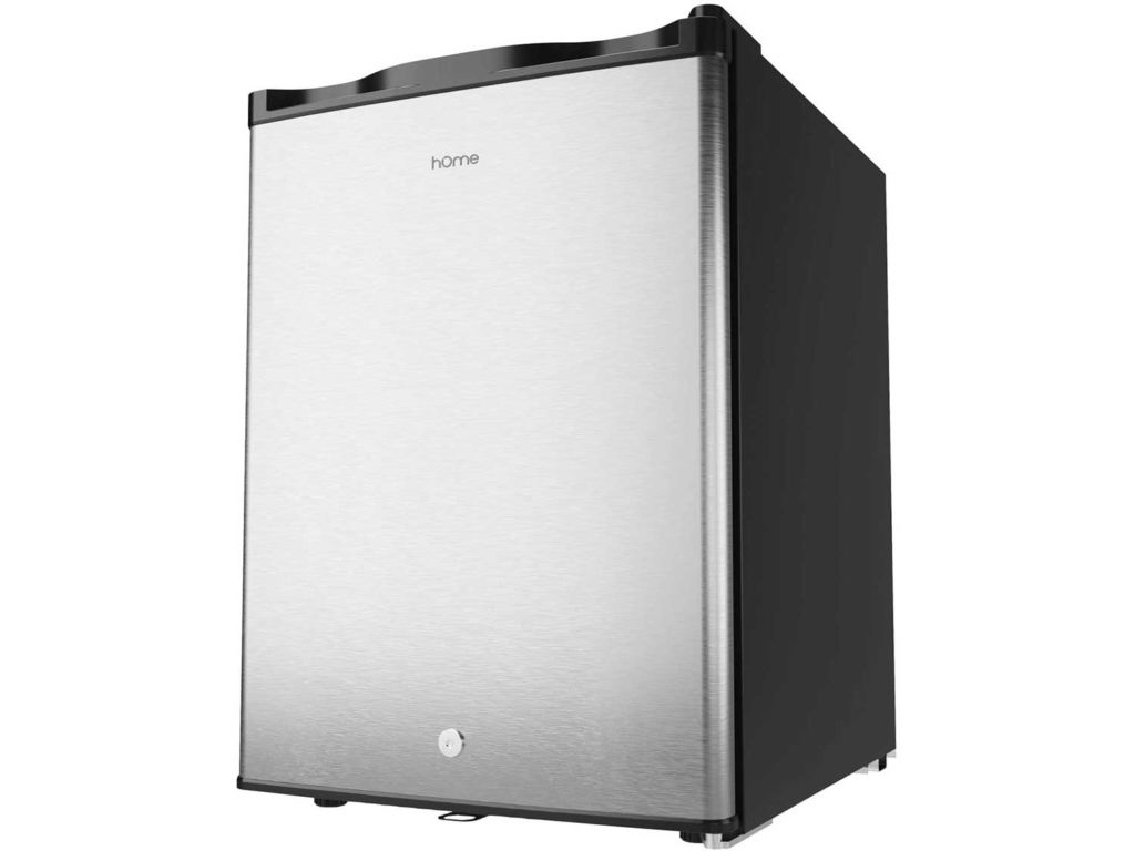 hOmelabs Upright Freezer - 2.1 Cubic Feet Compact Reversible Single Door Vertical Freezer with Child Door Lock - Table Top Mini Freezing Machine with Removable Shelves for Office Dorm or Apartment