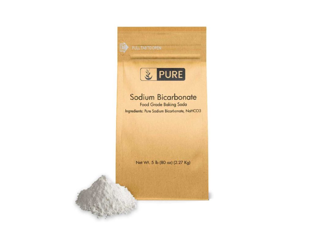 Pure Sodium Bicarbonate (Baking Soda) (5 lb.), Eco-Friendly Packaging, Highest Purity, Pharmaceutical Grade