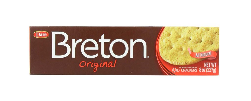 Dare Breton Crackers, Original, 8 oz Box – Healthy Snacks with No Artificial Flavors or Colors, Made with Wheat Flour, Wheat Germ, and Sesame Seeds – No Trans-Fats or Cholesterol
