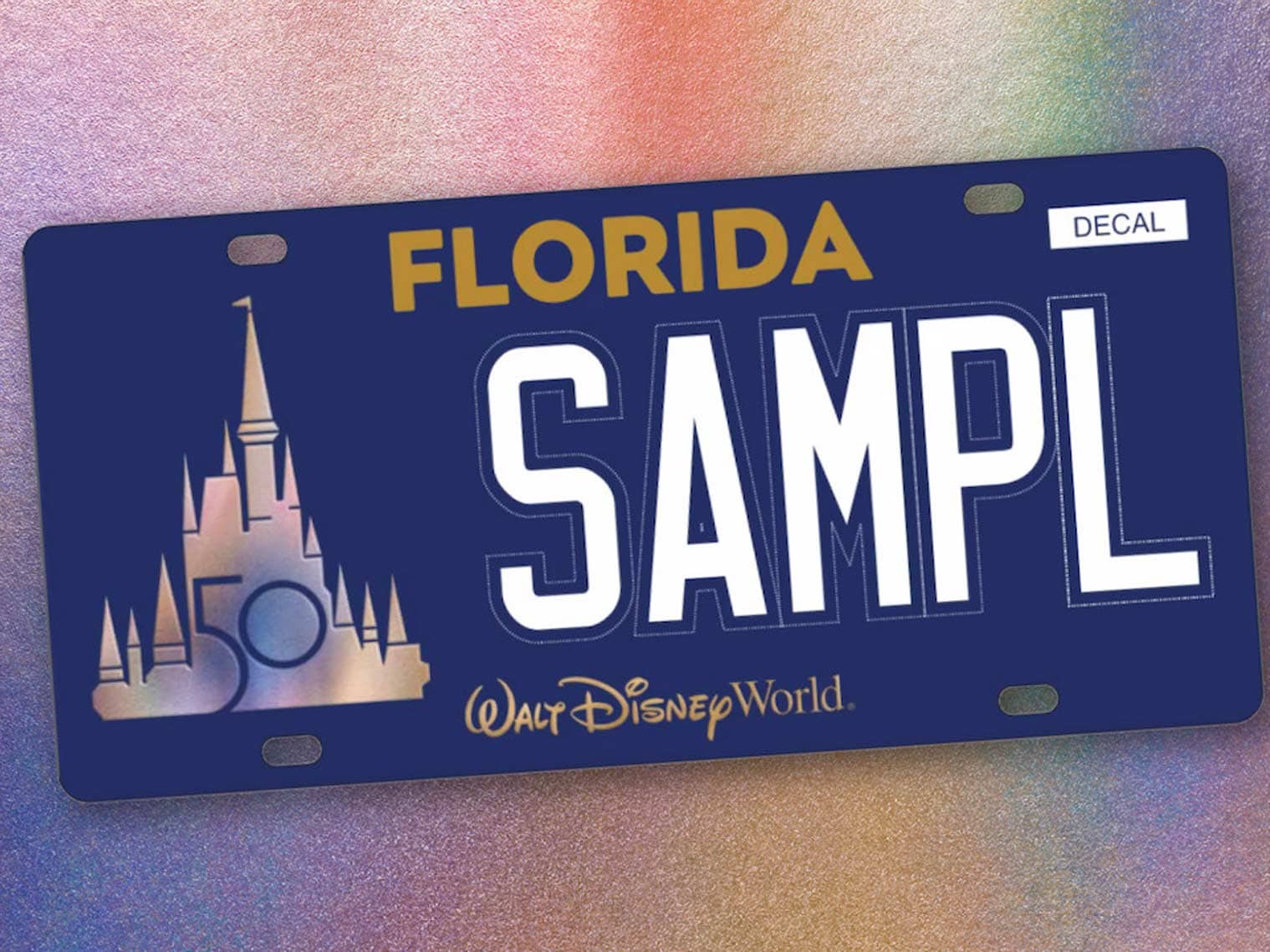 Walt Disney World license plate for Florida residents.
