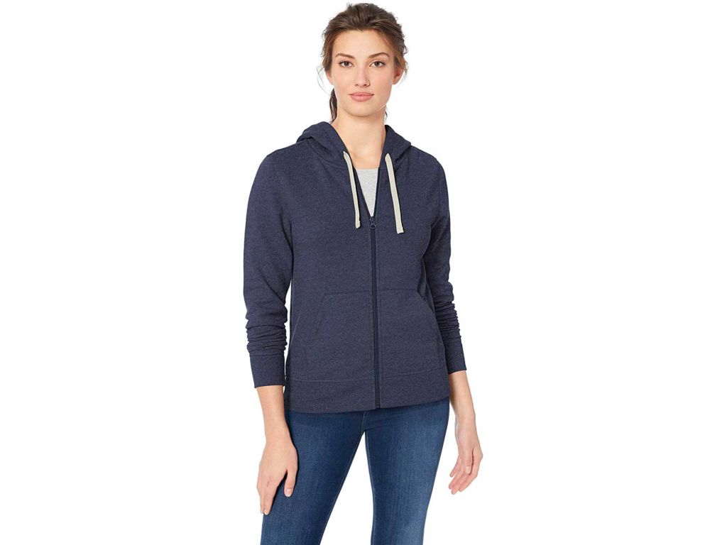 Amazon Essentials Women's French Terry Fleece Full-Zip Hoodie