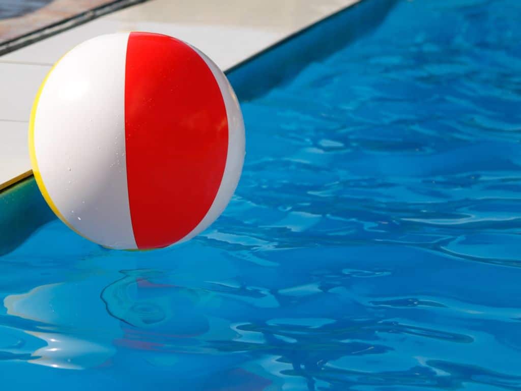 Ball in the swimming pool