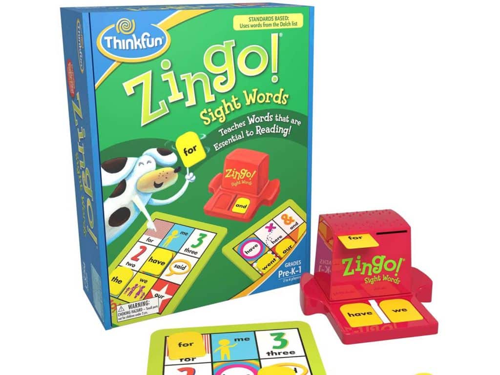 ThinkFun Zingo Sight Words Award Winning Early Reading Game for Pre-K to 2nd Grade - Toy of the Year Finalist, A Fun and Educational Game Developed by Educators for Boys and Girls
