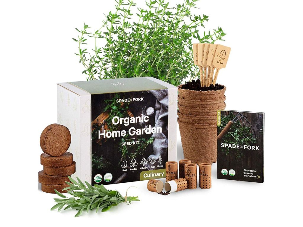 Indoor Herb Garden Starter Kit - Certified 100% USDA Organic Non GMO