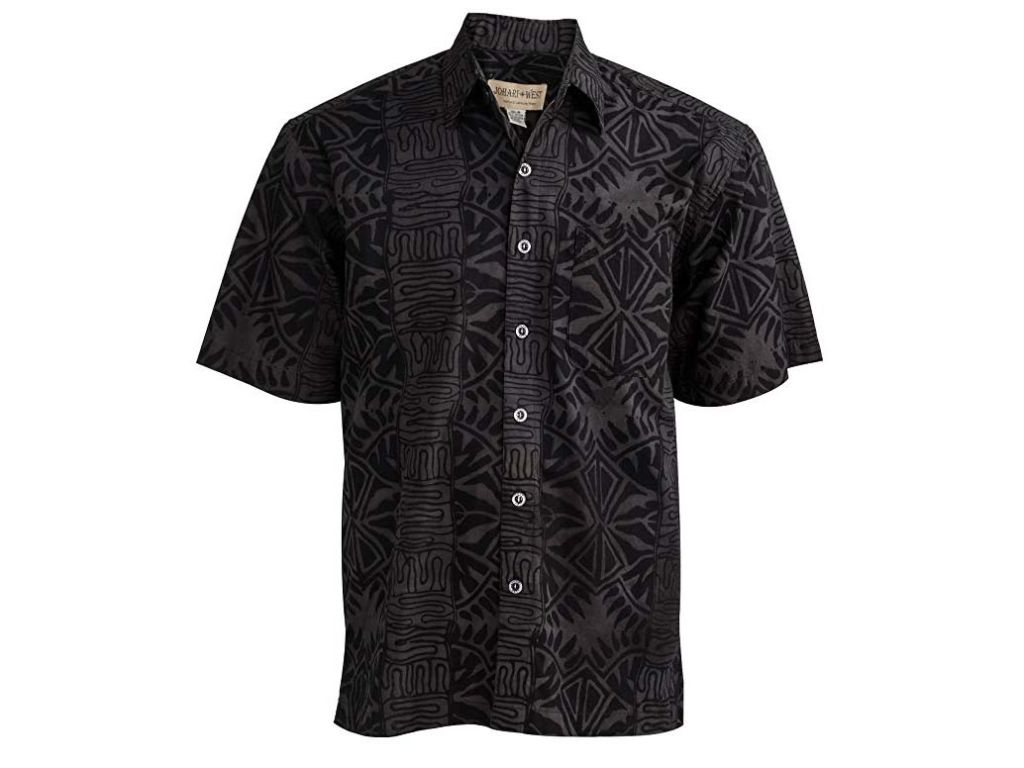 Gray Geometric Forest Hawaiian Shirt