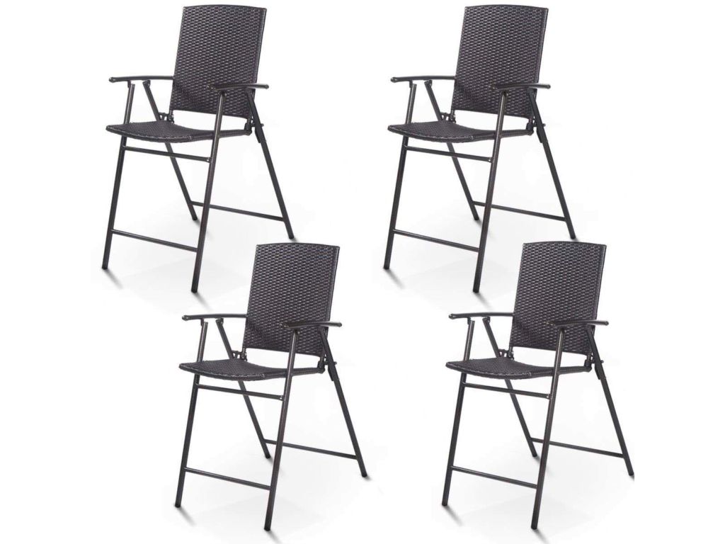 4 Folding Rattan Chairs