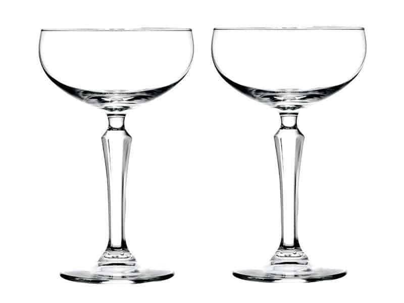 stemware, cocktail glasses