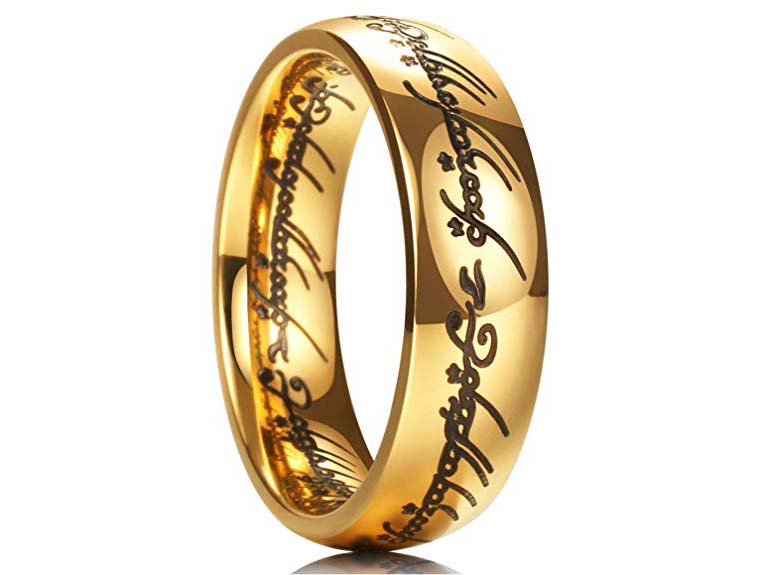 King Will Titanium Gold Platted wedding band for men and women