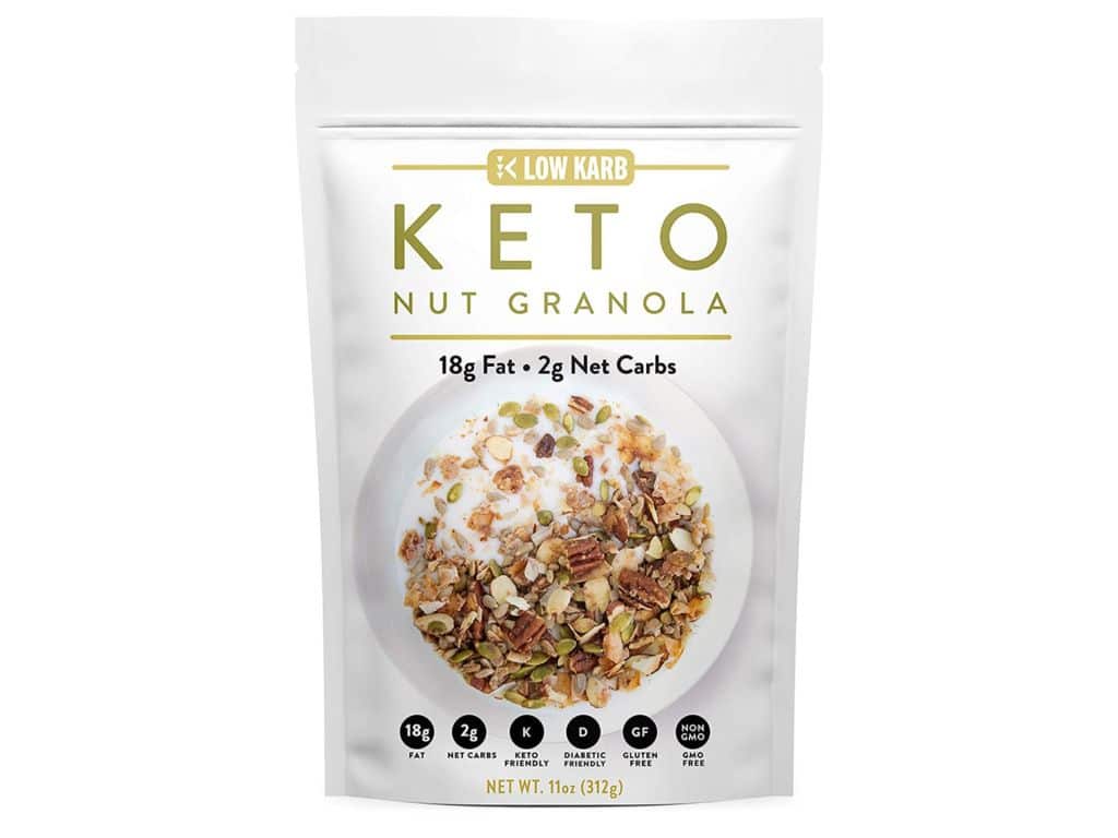 Low Karb Keto Nut Granola Healthy Breakfast Cereal