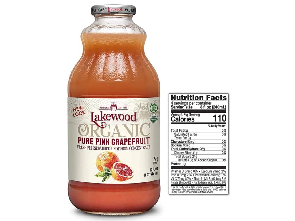 Lakewood Organic PURE Pink Grapefruit Juice