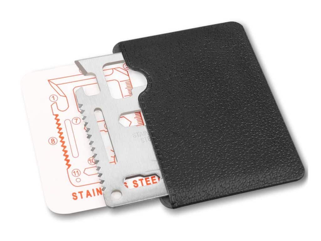 Stainless Steel 11 in 1 Beer Opener Survival Card Tool Fits Perfect in Your Wallet (10 pack)