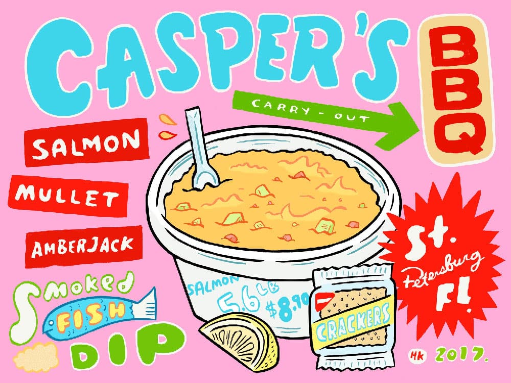 caspers bbq, bbq illustration