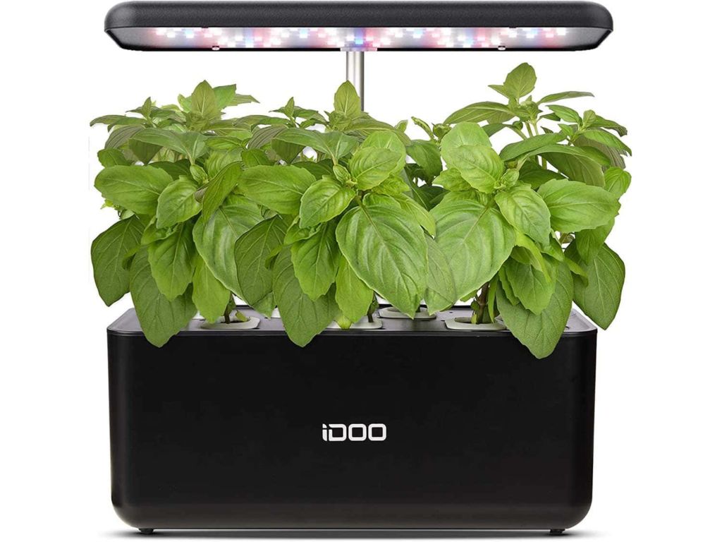 iDOO Hydroponics Growing System, Indoor Herb Garden Starter Kit with LED Grow Light, Smart Garden Planter for Home Kitchen, Automatic Timer Germination Kit, Height Adjustable (7 Pods)