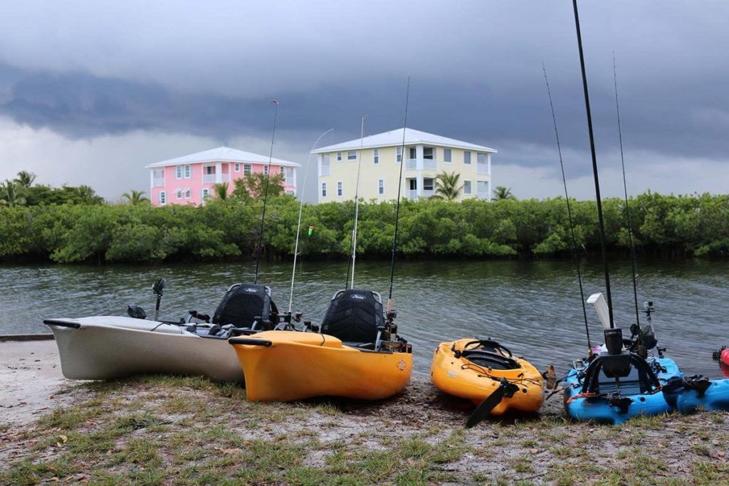 hobie kayaks, stormy sky