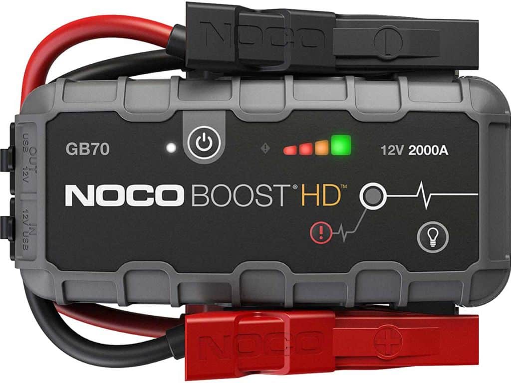 NOCO Boost HD GB70 2000 Amp 12-Volt UltraSafe Portable Lithium Jump Starter, Car Battery Booster Pack, And Jumper Cables For Up To 8-Liter Gasoline And 6-Liter Diesel Engines
