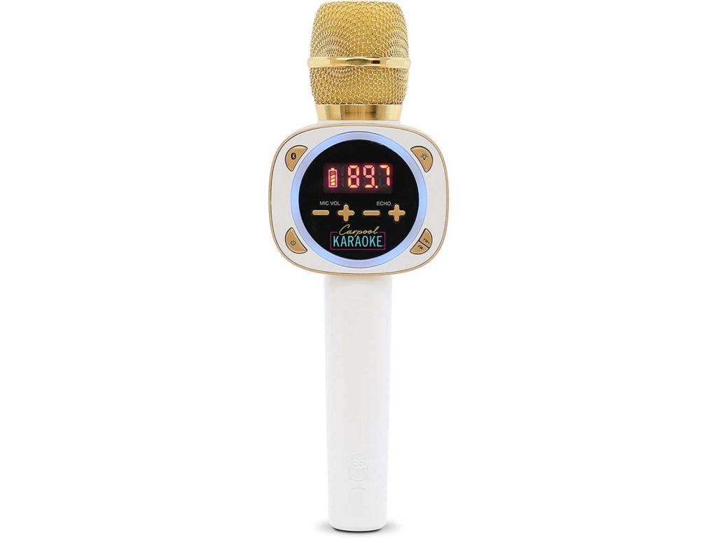 Singing Machine CPK545, Official Carpool Karaoke, The Mic, Bluetooth Microphone for Cars, White
