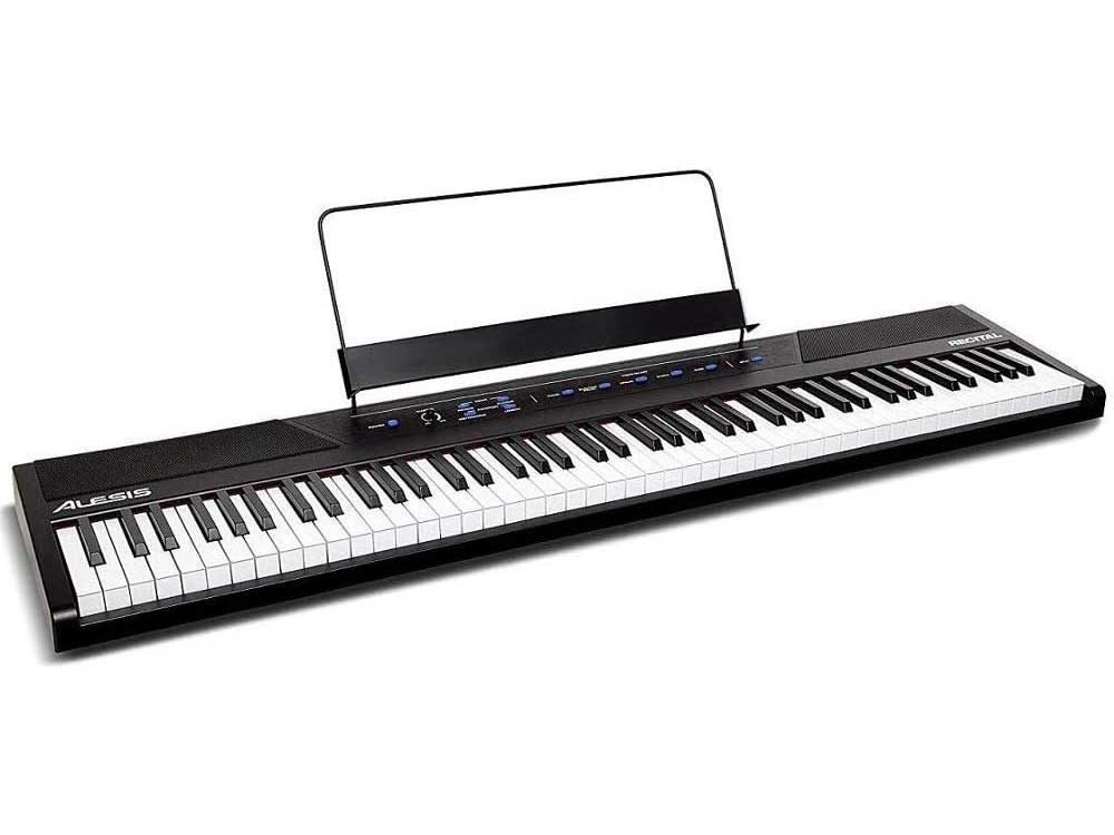 Alesis Recital | 88 Key Beginner Digital Piano / Keyboard with Full Size Semi Weighted Keys, Power Supply, Built In Speakers and 5 Premium Voices (Amazon Exclusive)