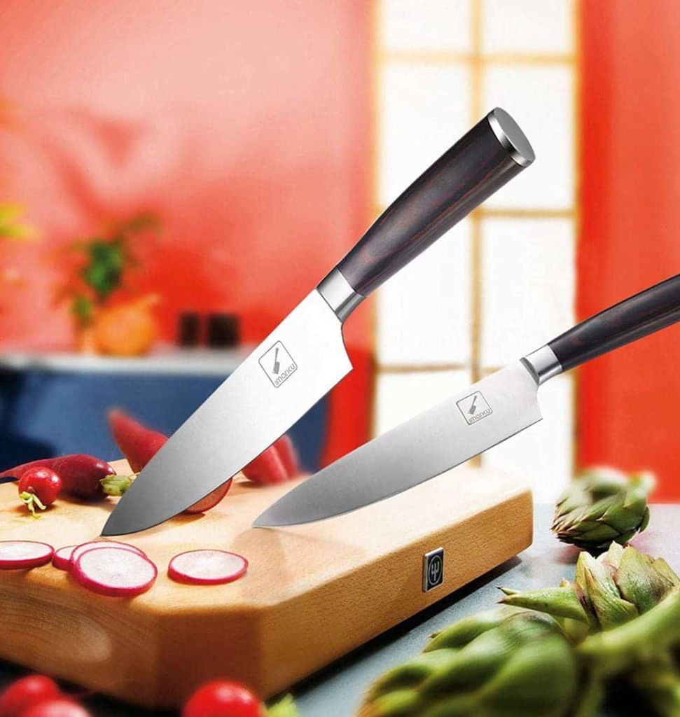 imarku Chef Knife - Pro Kitchen Knife 8 Inch Chefs knife High Carbon German Stainless Steel Sharp paring knife with Ergonomic Handle