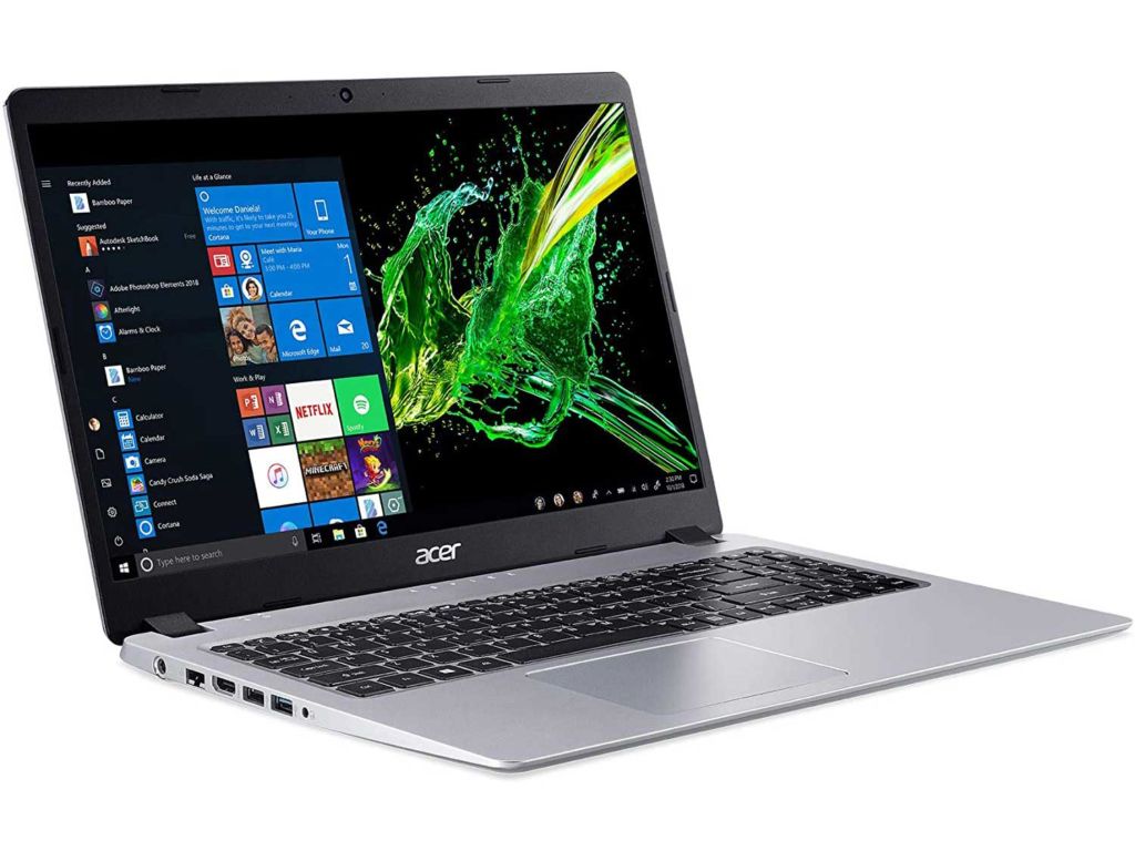 Acer Aspire 5 Slim Laptop, 15.6 inches Full HD IPS Display, AMD Ryzen 3 3200U, Vega 3 Graphics, 4GB DDR4, 128GB SSD, Backlit Keyboard, Windows 10 in S Mode, A515-43-R19L,Silver