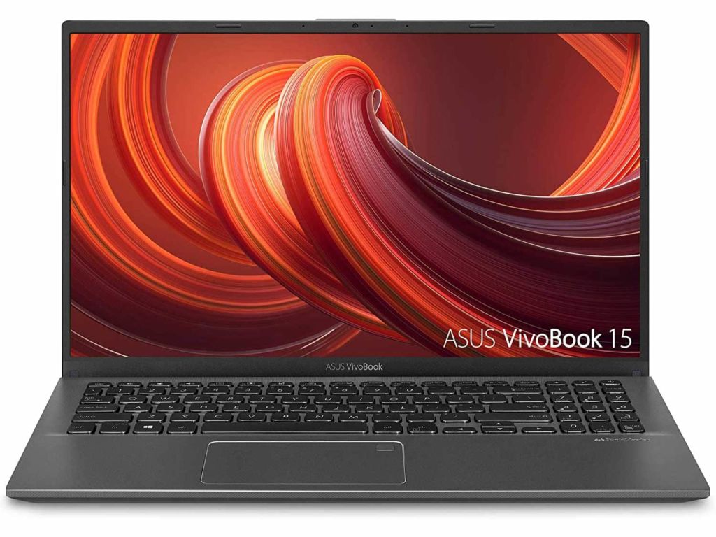 ASUS VivoBook 15 Thin and Light Laptop, 15.6” FHD Display, Intel i3-1005G1 CPU, 8GB RAM, 128GB SSD, Backlit Keyboard, Fingerprint, Windows 10 Home in S Mode, Slate Gray, F512JA-AS34