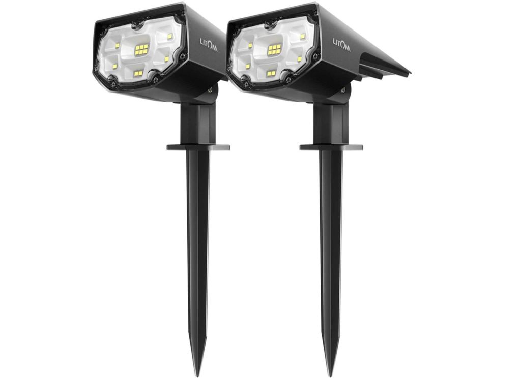 LITOM 12 LED Solar Landscape Spotlights