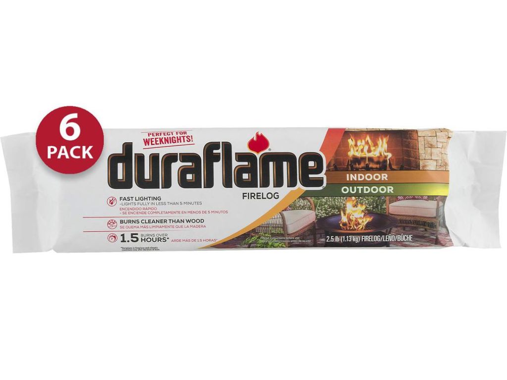 duraflame 2.5lb 1.5-hr Firelog, 6 pack