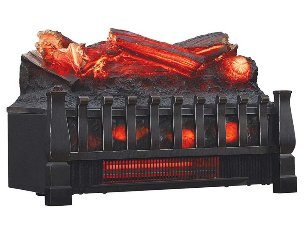 Duraflame Electric DFI030ARU Infrared Quartz Set Heater with Realistic Ember Bed and Logs, Black by Duraflame Electric