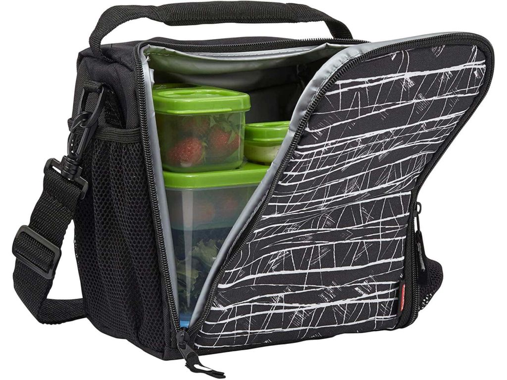 Rubbermaid LunchBlox Lunch Bag, Medium, Black Etch