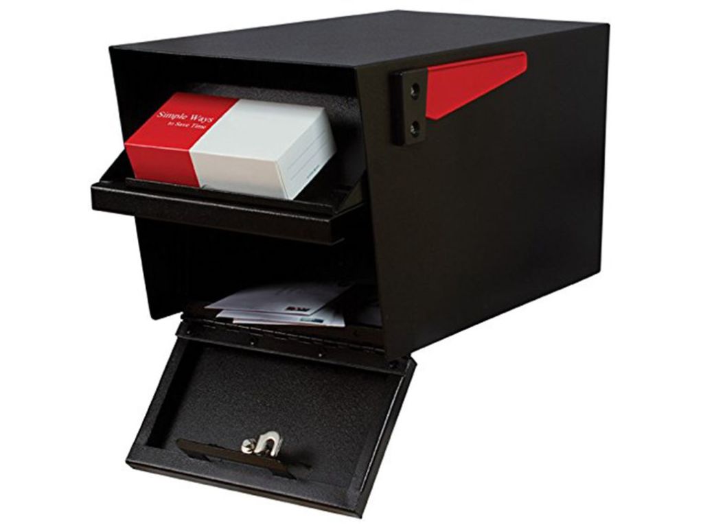Mail Boss 7506 Mail Manager Curbside Locking Security Mailbox, Black,Large by Mail Boss