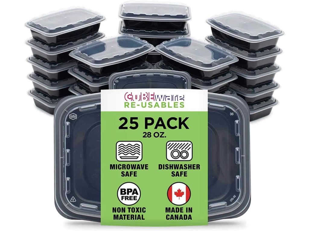 Cubeware 15-Pack Snap-Seal, Microwavable, Dishwasher and Freezer Safe, Reusable Food Storage Bento Box, Meal Prep Containers (28 oz, BPA Free)