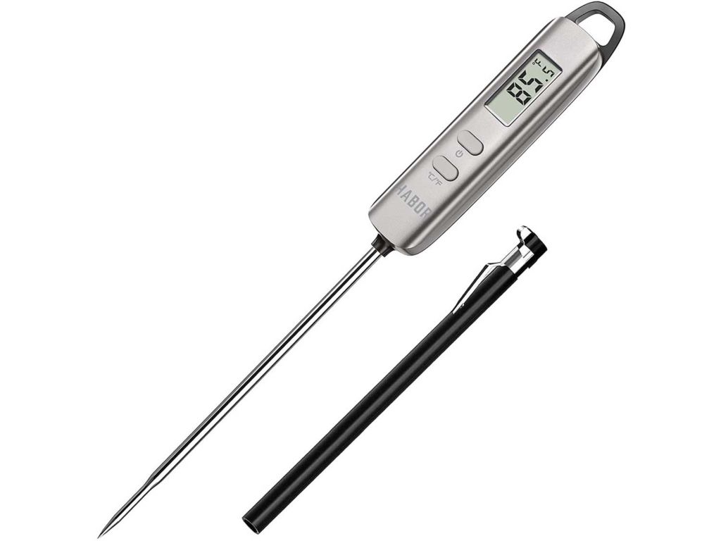 Habor 022 Meat Thermometer, Instant Read Thermometer Digital Cooking Thermometer, Candy Thermometer with Super Long Probe for Kitchen BBQ Grill Smoker Meat Oil Milk Yogurt Temperature