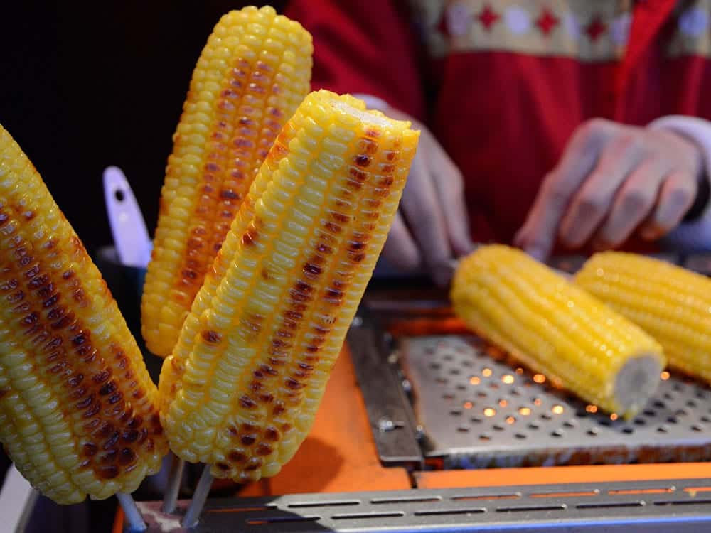 grilled corn, corn