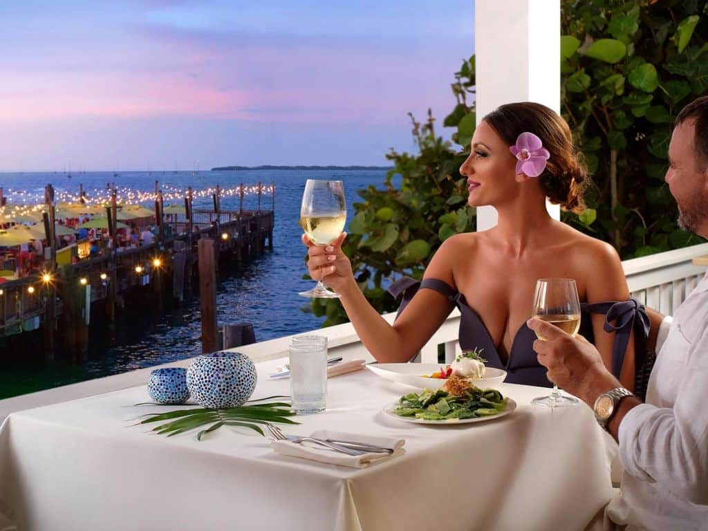 ocean key resort, dinner, couple, romantic