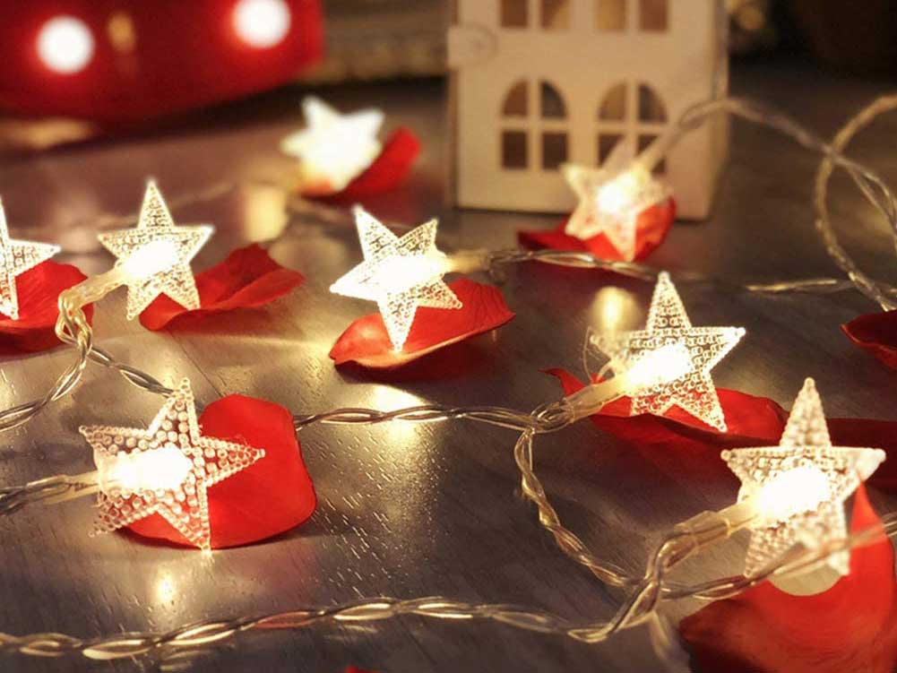 Twinkle Star 100 LED Star-Shaped String Lights