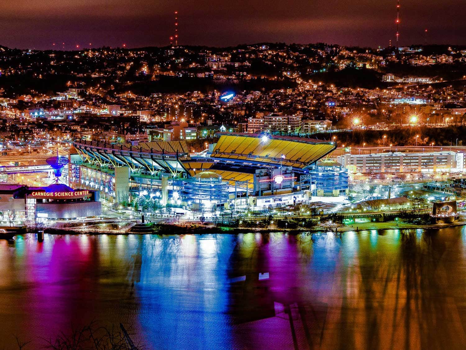 Heinz Field at night